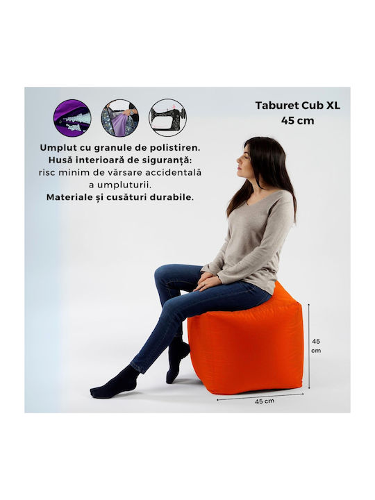 Fotolii Puf Scaun Impermeabil Albastru Navy 45x45x45cm