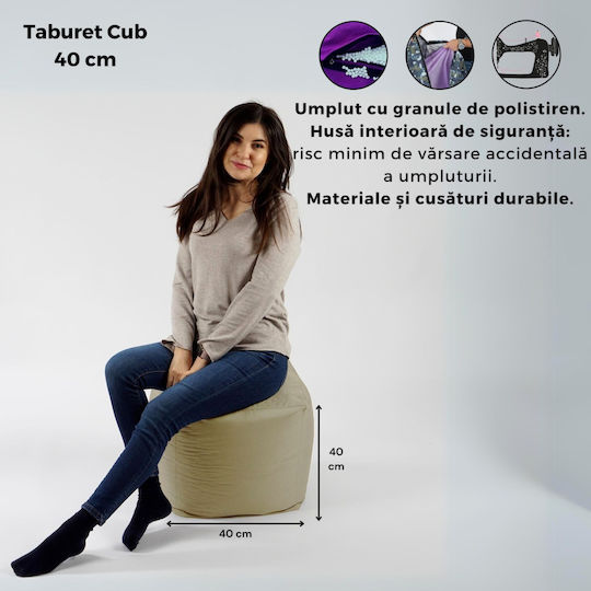 Hocker Blau 40x40x40cm Hocker Blau 40x40x40cm