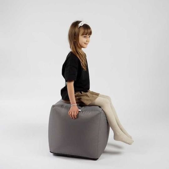 Fotolii Puf Scaun Impermeabil Gri 40x40x40cm Polimorfic
