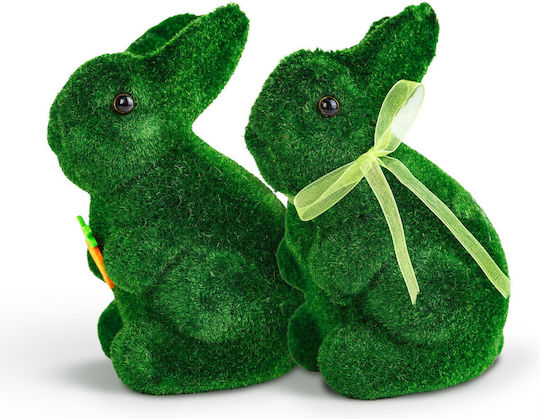 Ostergrüner Kaninchen Paste 15 cm Dekoratives Kaninchenfigur Tisch Zuhause Osterdekoration