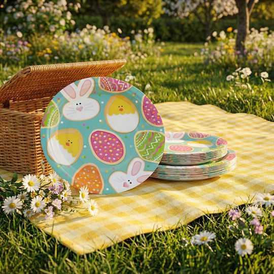 Easter Paper Plate 23 Cm 8 Pcs Set
