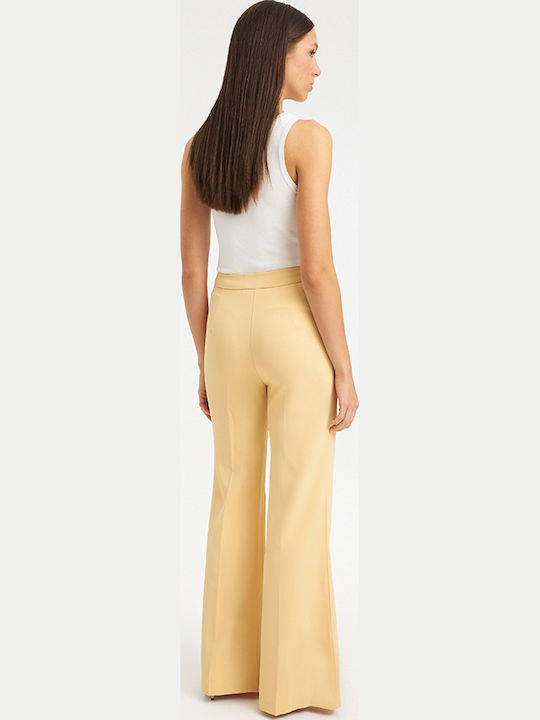 Women's Fabric Trousers Yellow