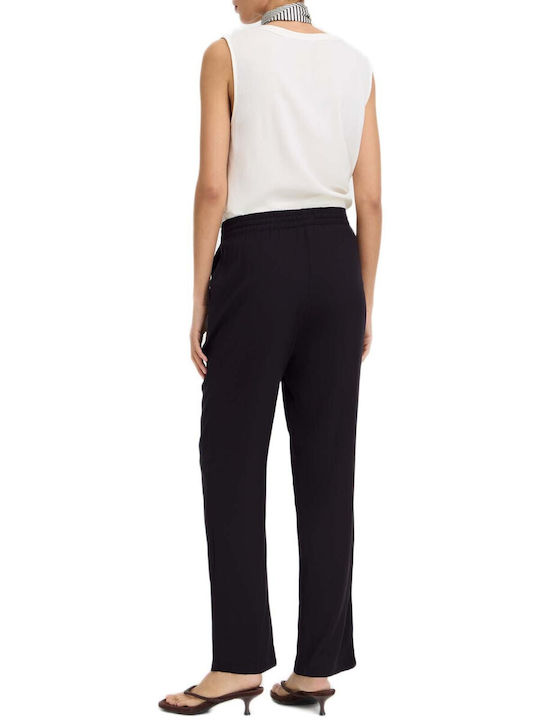 Women's Trousers with Rubber Band Black