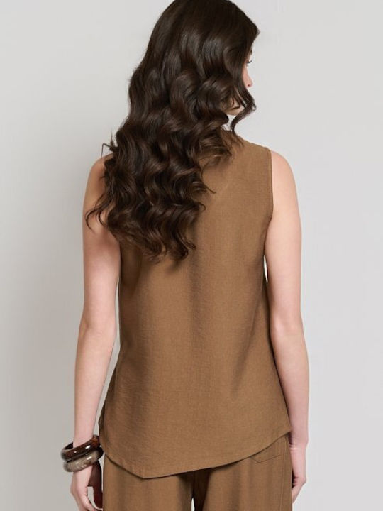 Women's Brown Set with Trousers with Rubber Band in Relaxed Fit