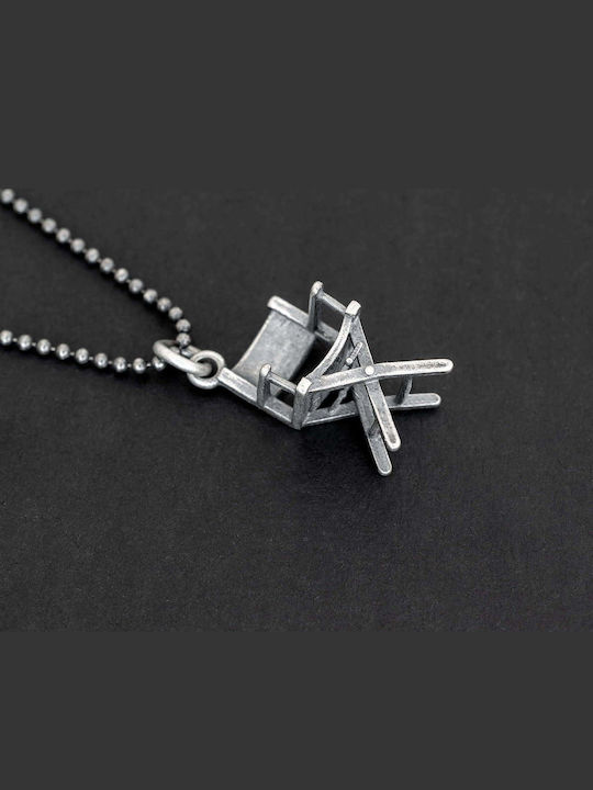 Men's Pendant Director's Chair Handmade Silver 925 Chain Roll 55cm