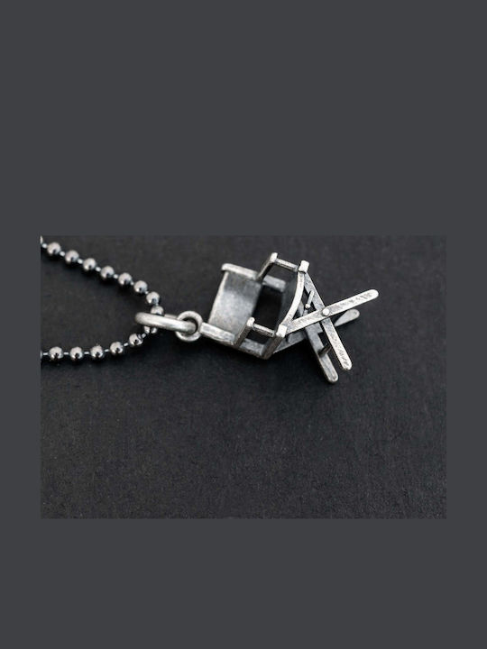 Men's Pendant Director's Chair Handmade Silver 925 Chain Roll 55cm
