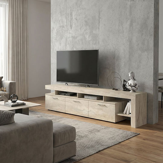 Dulap TV Acnes Travertine 220x40x52cm