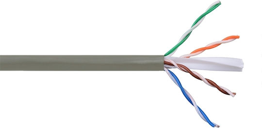 Set 305 Utp Cat6 Cable 305m Solid Cca Internet Network High Speed Grey Pvc Ethernet Cable
