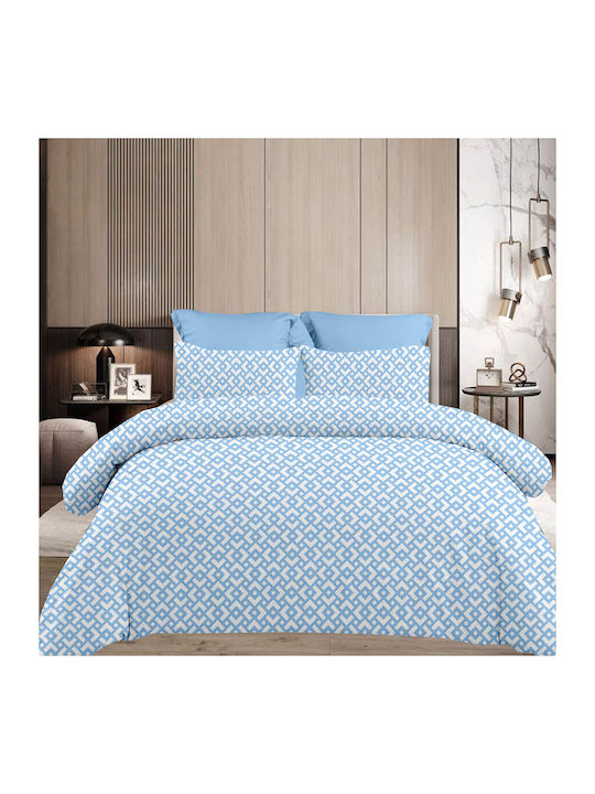 Astron Italy Chiara Bettlaken King Size 260x280cm Chiara Blau 4 Stück