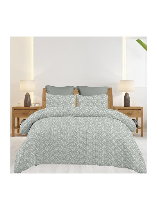 Astron Italy Emily Σετ Σεντόνια King Size με Λάστιχο 260x280εκ. Grey (4τμχ)