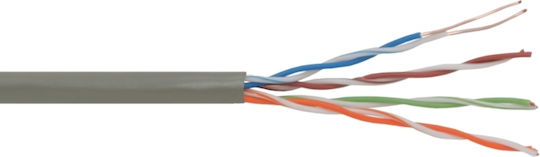 Set 305 Cablu Utp Cat5e 305m Cca 24awg Internet Rețea Gri Pvc Solid Ethernet