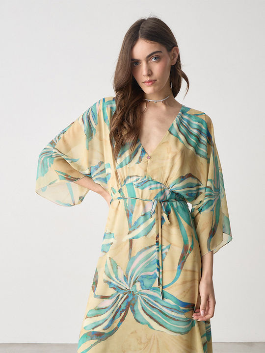 Summer Maxi Shirt Dress Yellow