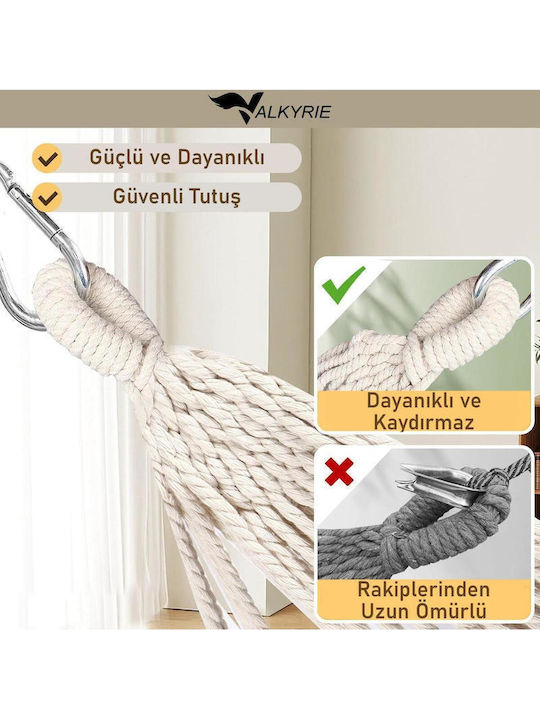 SteweHome Double Fabric Brown Hammock 260x150cm