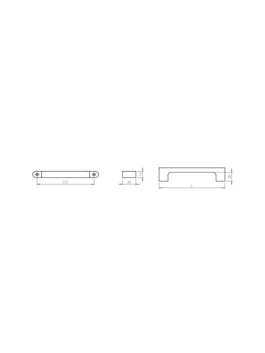 Finetto Möbelgriff aus Eichenholz mit Lochabständen 320mm 273-UPR0076#32