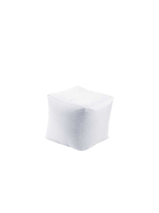 Vielseitiges Sitzsack Hocker Wasserdicht Weiß 40x40x40cm