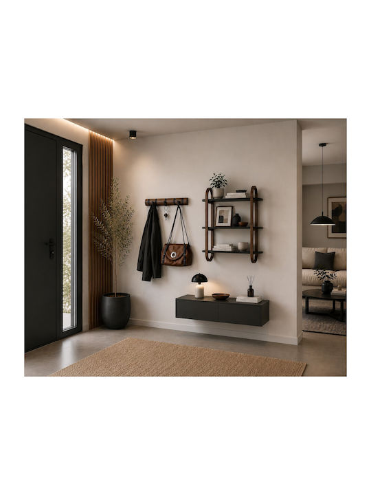 Ράφι Τοίχου Σετ Umbra 65x24x75εκ.