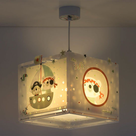 Ango Pirates Single-Light Kids Ceiling Light Pendant Plastic 15W E27 Gray