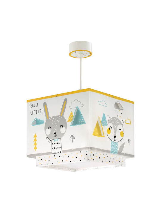 Ango Hello Little Single-Light Kids Ceiling Light Hanging Made of Plastic 15W with E27 Base 24x24cm
