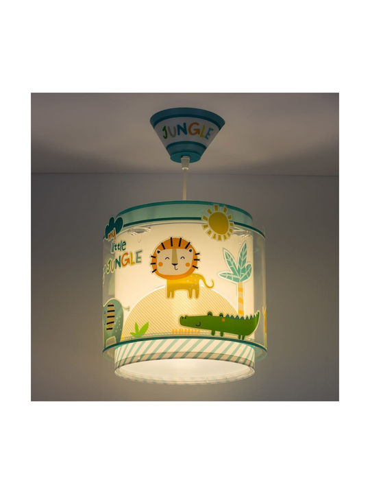 Ango My Little Jungle Single-Light Kids Ceiling Pendant Light Plastic 15W E27 Socket Light Blue
