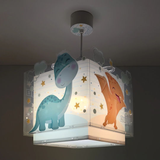 Ango Baby Single-Light Kids Ceiling Light Hanging made of Plastic 15W with E27 Base Light Blue 24x24cm