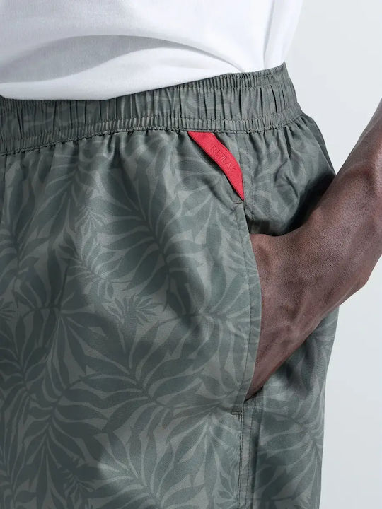 Men's Swim Shorts Green with Patterns