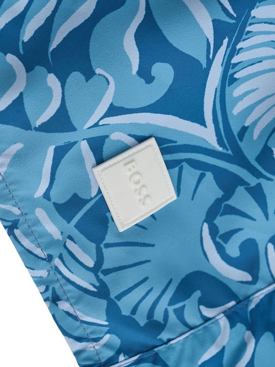 Piranha Men's Swimwear Shorts Light Blue Floral