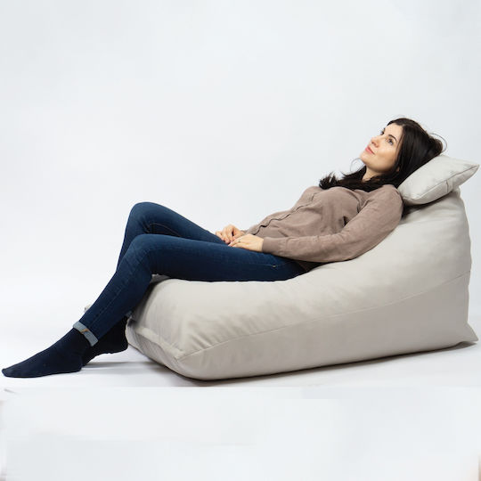 Fotolii Puf Bolster Impermeabil Gri Deschis 130x100x80cm
