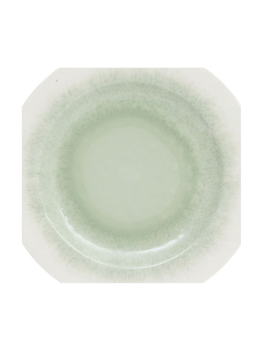 Spitishop Servierplatte Rund Kunststoff Grünes mit Durchmesser 28cm
