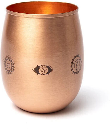 Χάλκινο Ποτήρι 7 Chakras Handmade Pure Copper Mug 350ml
