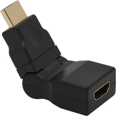 Adaptor Hdmi Rotativ 180° Conector Hdmi Feminin-la-feminin Contacte Placate cu Aur Negru 1 Bucată