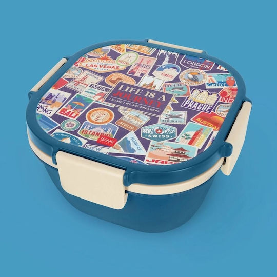 Legami Milano Plastic Lunch Box With Compartments 1.7lt