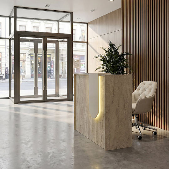 Megapap Navita Professional Reception Desk L113.6xW42xH111.8cm