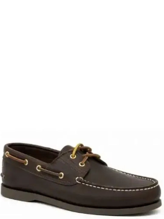 Δερμάτινα Ανδρικά Loafers σε Καφέ Χρώμα