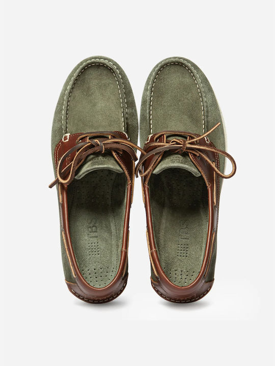 Phenis Δερμάτινα Ανδρικά Boat Shoes σε Πράσινο Χρώμα