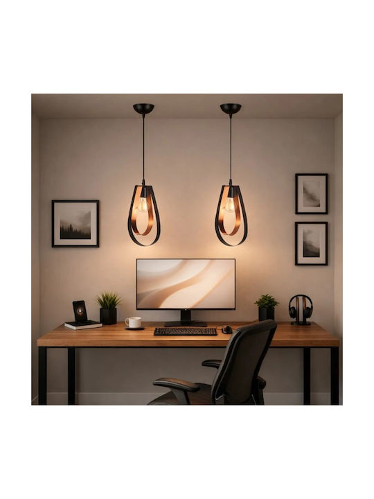 NG Santas Copper Hanging Ceiling Light 20x80cm