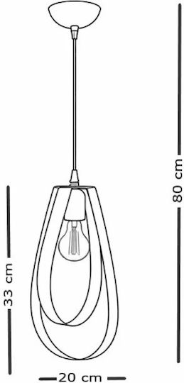 NG Santas Deckenleuchte Kupfer 20x80cm