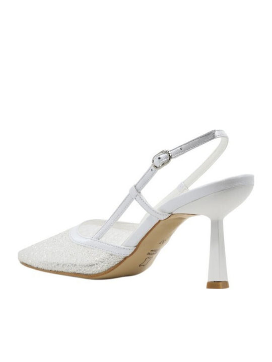Pantofi Cu Toc Albi 1791071+alb