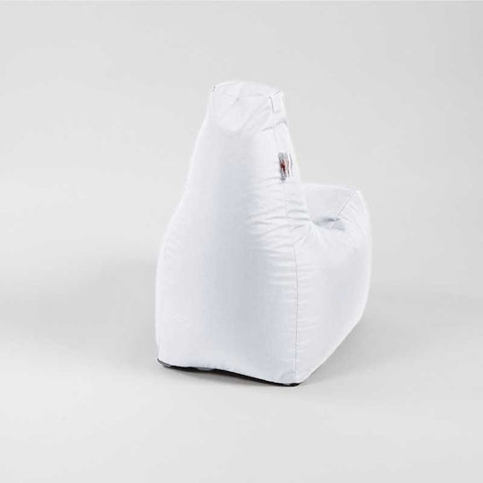Πουφ Πολυθρόνα Αδιάβροχη White 50x40x55cm