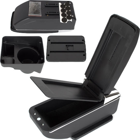 Vw Golf V 03-09 Armrest Storage Black Eco-leather + Installation Kit