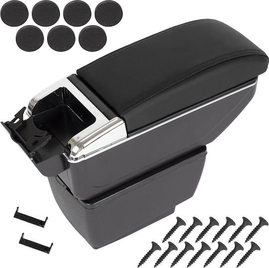 Skoda Fabia Iii 14-22 Armrest Storage Black Eco-leather + Installation Kit