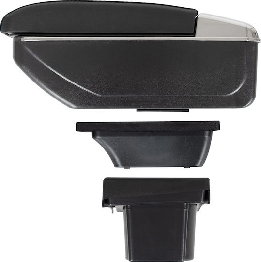 Skoda Octavia Ii 04-13 Armrest Storage Black Eco-leather + Installation Kit