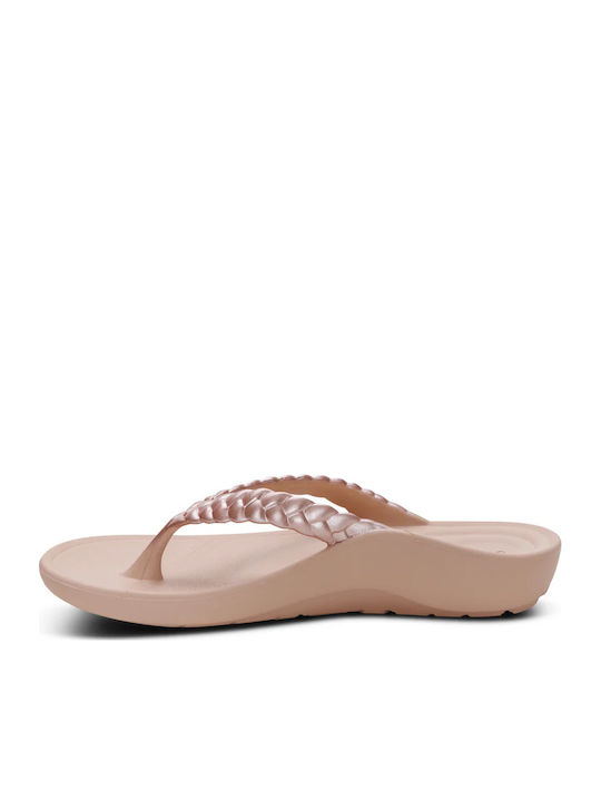 Damen Zehentrenner in Roségold Farbe