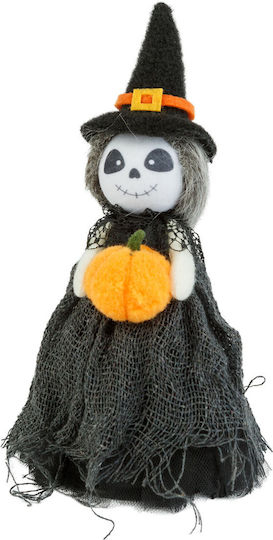 Decorațiune Halloween Fantomă Pisică Cap Dovleac 21 Cm Plastic