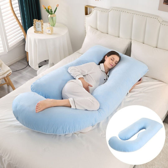 Alista Home Μαξιλάρι Εγκυμοσύνης & Θηλασμού Γαλάζιο 75cm