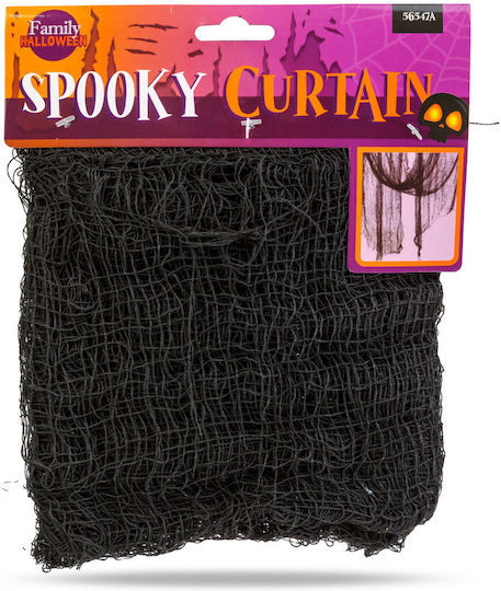 Black Halloween Curtain Textile 180x75 Cm Indoor Outdoor Decor