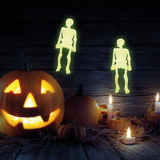 Set 10 Leuchtende Halloween-Skelettstücke 14 Cm