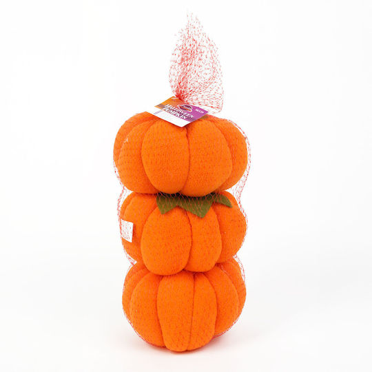 Halloween Textile Pumpkin Decoration 13 X 13 X 14 Cm Set 3 Models