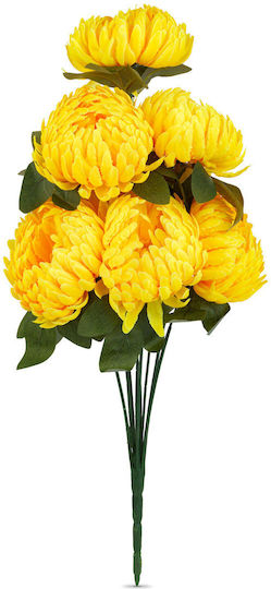Gelbe Künstliche Chrysantheme 58 Cm Realistische Dekorative Blume Für Innen- Und Außenbereich