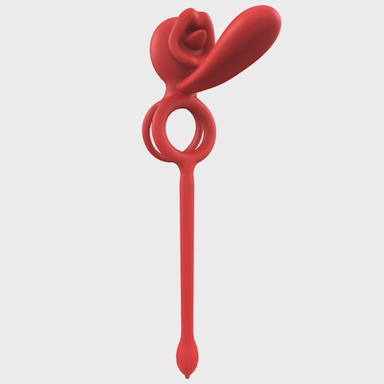 Tongue Ring Sleeve & Anal Stim App Usb Red