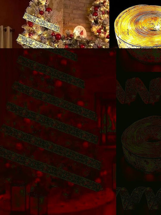 Alista Home Christmas Illuminated Gold Ribbon